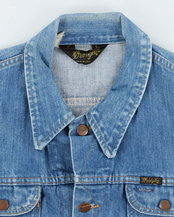 Vintage 80's Wrangler Light Wash Denim Jacket - M