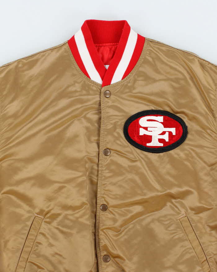 Vintage 90's Pro Line San Francisco 49ers NFL Satin Bomber Jacket - XL