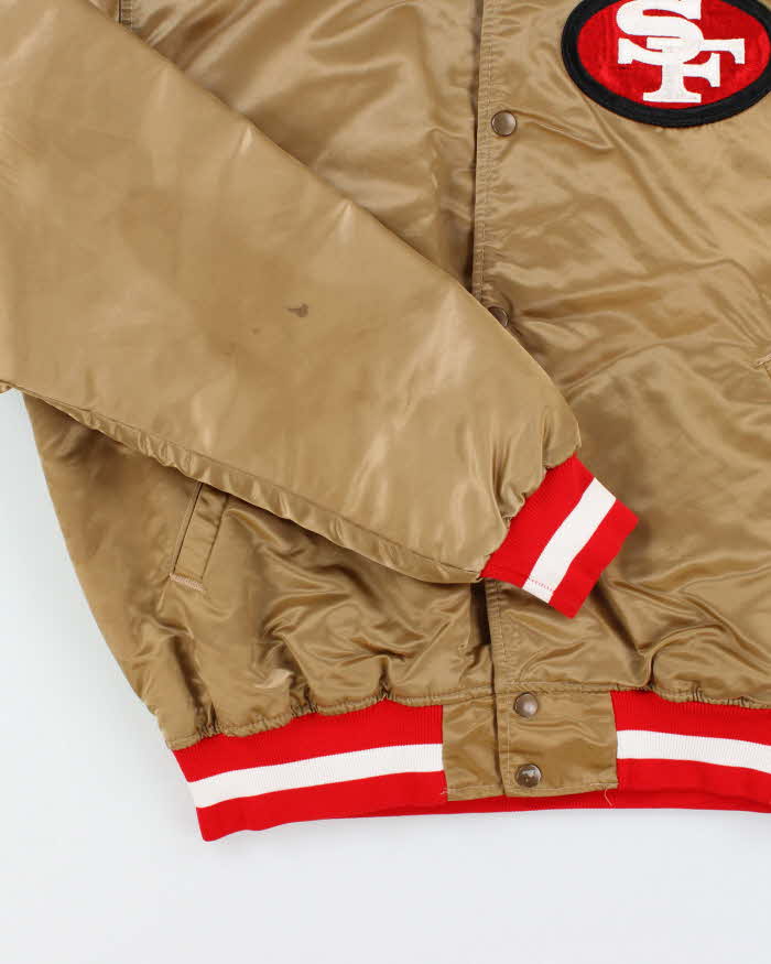 Vintage 90's Pro Line San Francisco 49ers NFL Satin Bomber Jacket - XL