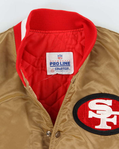 Vintage 90's Pro Line San Francisco 49ers NFL Satin Bomber Jacket - XL