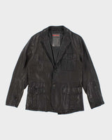 Vintage Y2K Prada Sport Leather Double Breasted Blazer - L
