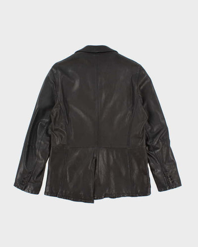 Vintage Y2K Prada Sport Leather Double Breasted Blazer - L