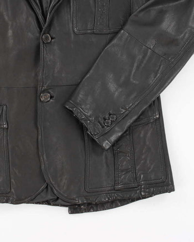 Vintage Y2K Prada Sport Leather Double Breasted Blazer - L