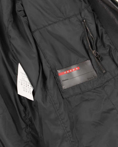 Vintage Y2K Prada Sport Leather Double Breasted Blazer - L