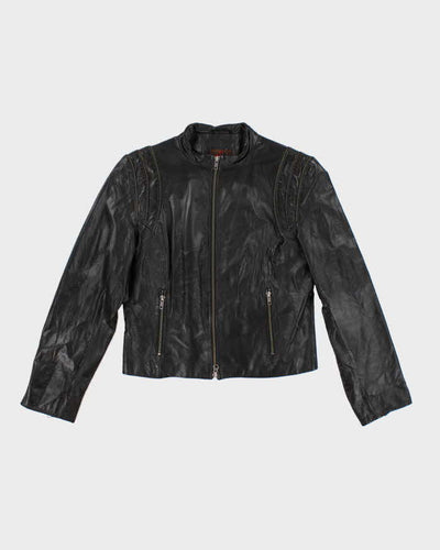 Vintage Y2K Danier Multi Zip Lightweight Leather Jacket - L