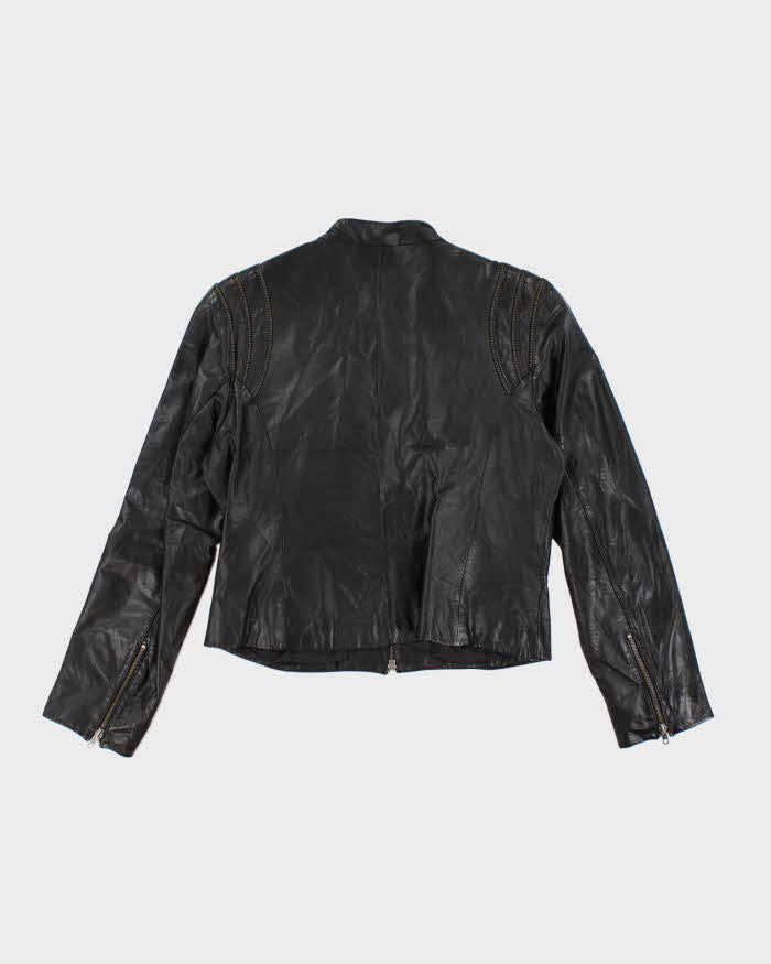 Vintage Y2K Danier Multi Zip Lightweight Leather Jacket - L