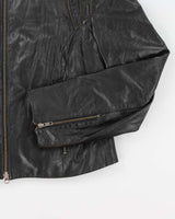 Vintage Y2K Danier Multi Zip Lightweight Leather Jacket - L