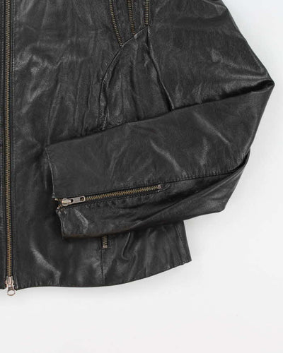 Vintage Y2K Danier Multi Zip Lightweight Leather Jacket - L