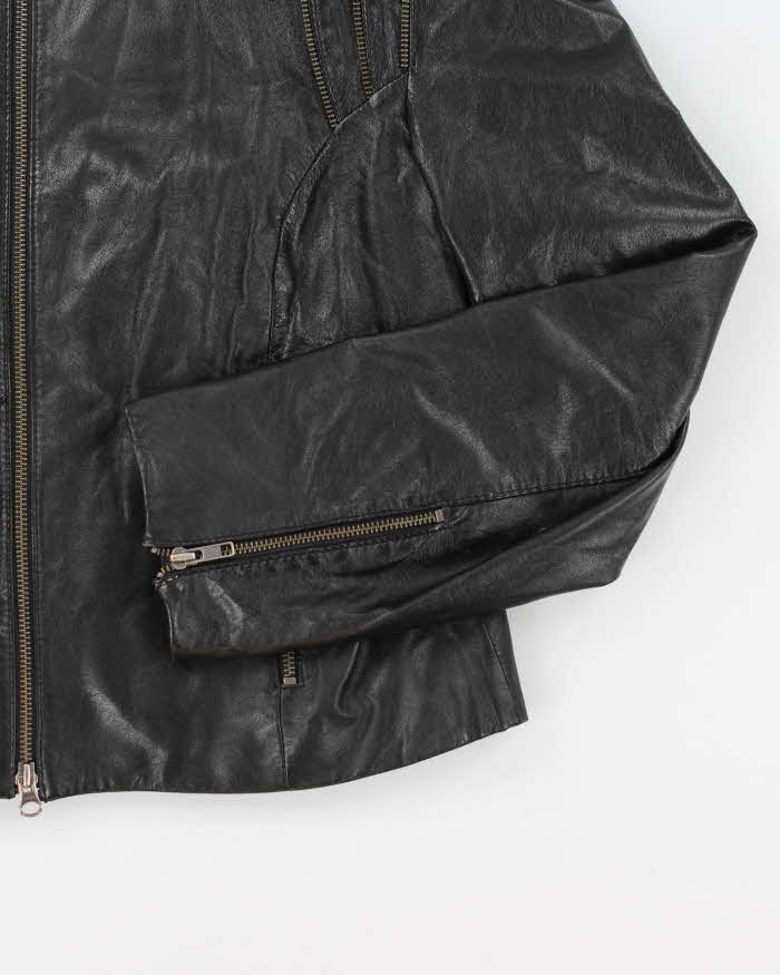 Vintage Y2K Danier Multi Zip Lightweight Leather Jacket - L