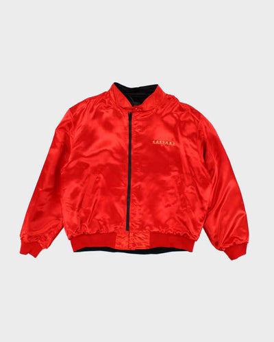 Vintage 90's Cesears Palace Las Vegas Embroidered Reversible Satin Bomber - XL