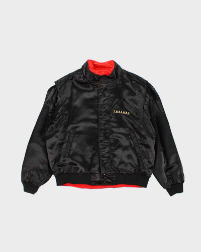 Vintage 90's Cesears Palace Las Vegas Embroidered Reversible Satin Bomber - XL