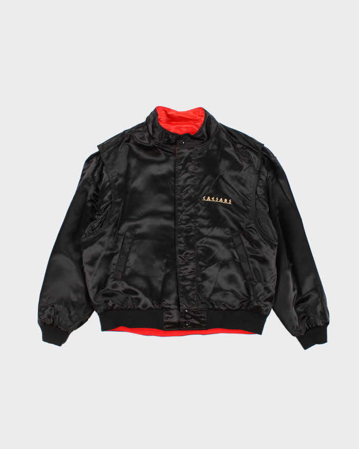 Vintage 90's Cesears Palace Las Vegas Embroidered Reversible Satin Bomber - XL