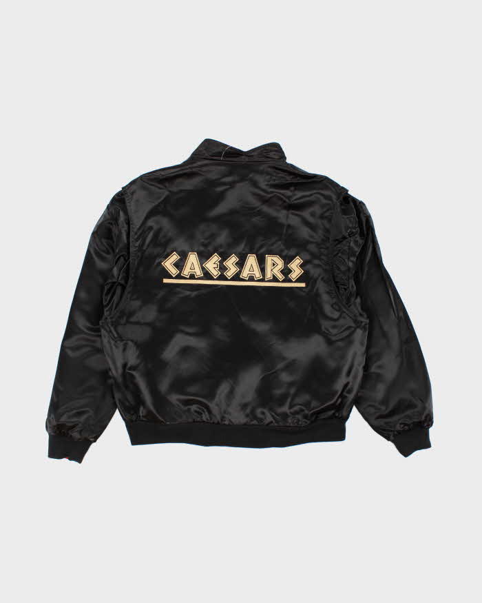 Vintage 90's Cesears Palace Las Vegas Embroidered Reversible Satin Bomber - XL