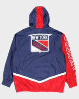 Vintage 2000's Mitchell &amp; Ness New York Rangers Hooded Anorak Jacket - XXXL