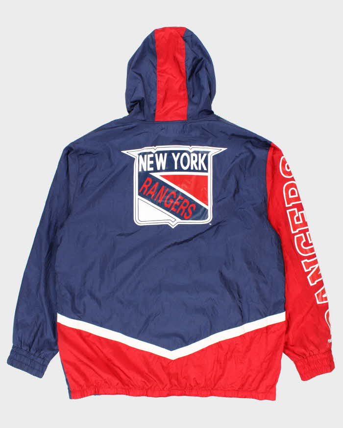 Vintage 2000's Mitchell &amp; Ness New York Rangers Hooded Anorak Jacket - XXXL