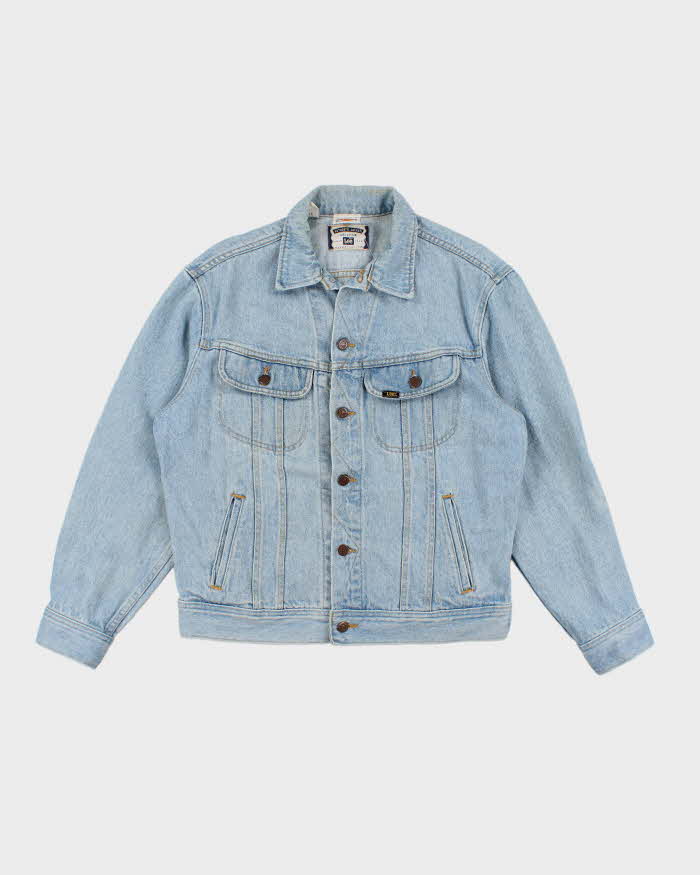 Vintage 90's Hard Rock Café Embroidered Light Wash Denim Jacket - M