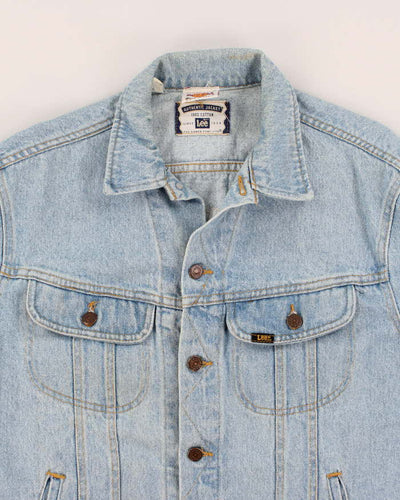 Vintage 90's Hard Rock Café Embroidered Light Wash Denim Jacket - M