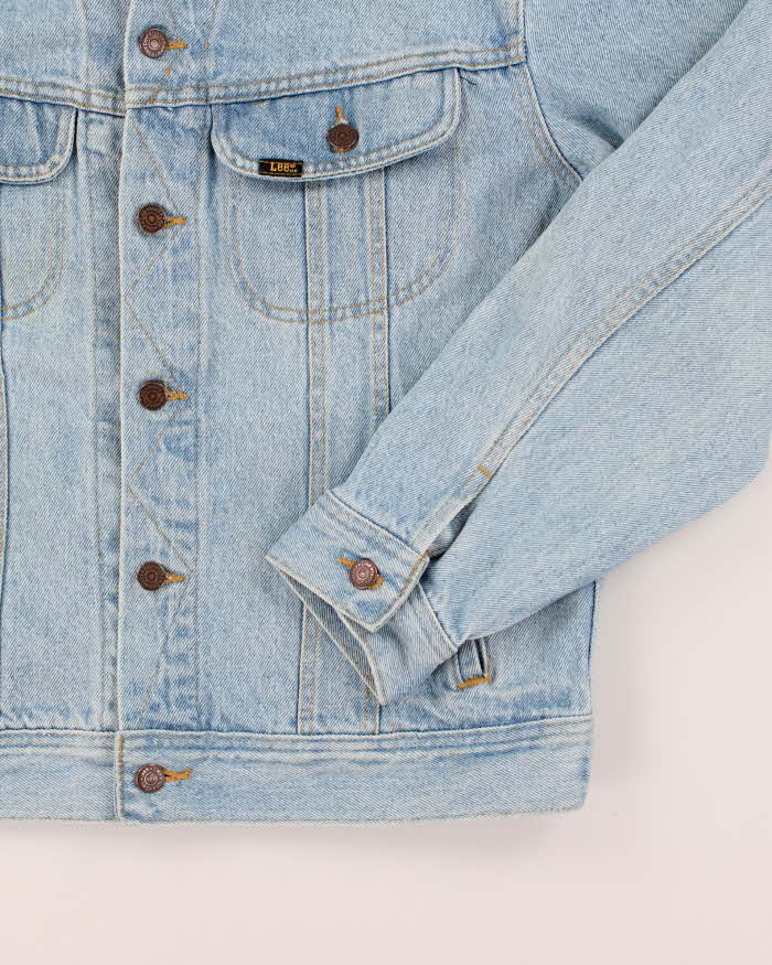 Vintage 90's Hard Rock Café Embroidered Light Wash Denim Jacket - M