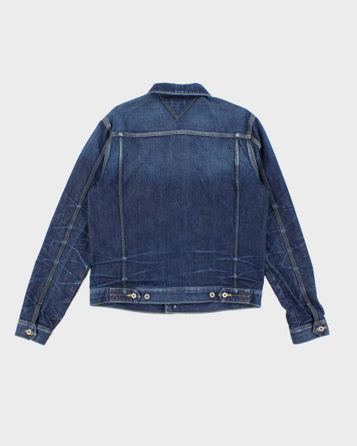 Vintage Y2K Tommy Hilfiger Dark Wash Faded Denim Jacket - L