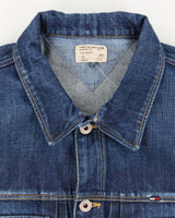 Vintage Y2K Tommy Hilfiger Dark Wash Faded Denim Jacket - L