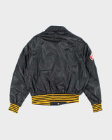 Vintage 1990s Prime Sports Bomber Style Black Windbreaker Jacket - XL