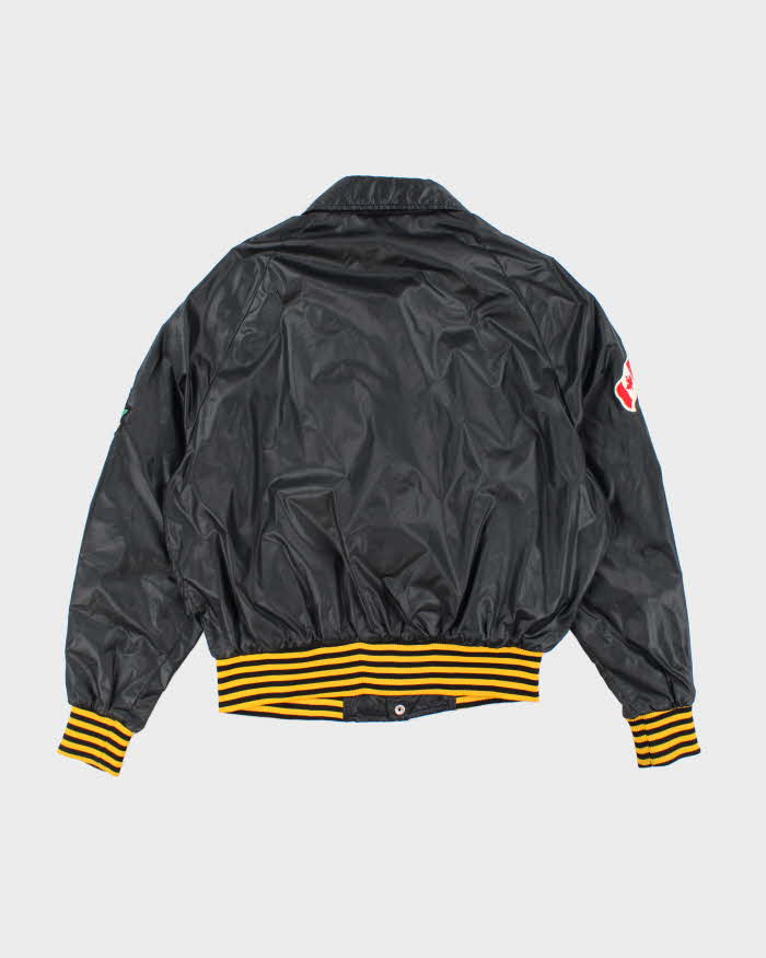 Vintage 1990s Prime Sports Bomber Style Black Windbreaker Jacket - XL