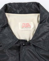 Vintage 1990s Prime Sports Bomber Style Black Windbreaker Jacket - XL