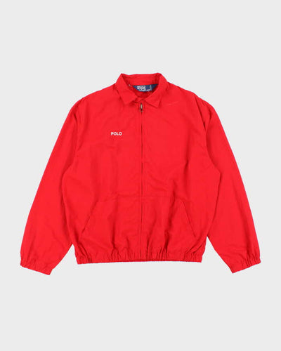 Vintage 1990s Polo Ralph Lauren Red Windbreaker Jacket - M