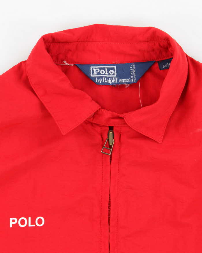 Vintage 1990s Polo Ralph Lauren Red Windbreaker Jacket - M