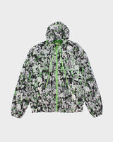 Diesel Green and White Print Windbreaker Jacket - L