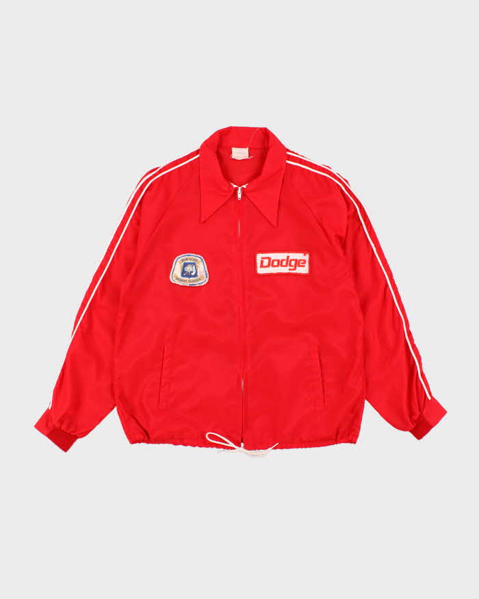 Vintage 1990s Red Dodge Windbreaker Jacket - M