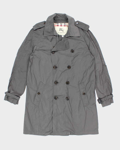 Men's Burberry Dark Brown Rain Jacket Trench Coat - L