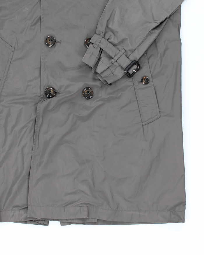 Men's Burberry Dark Brown Rain Jacket Trench Coat - L