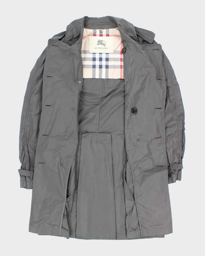 Men's Burberry Dark Brown Rain Jacket Trench Coat - L