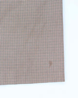 Men's Aquascutum Brown Houndstooth Trench Coat- L