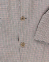Men's Aquascutum Brown Houndstooth Trench Coat- L