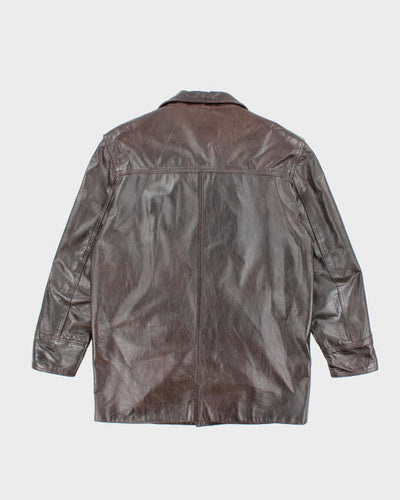 Men's Vintage 1990s The Leather Range Cognac Brown Leather Jacket - L