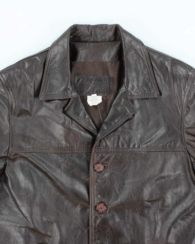 Men's Vintage 1990s The Leather Range Cognac Brown Leather Jacket - L