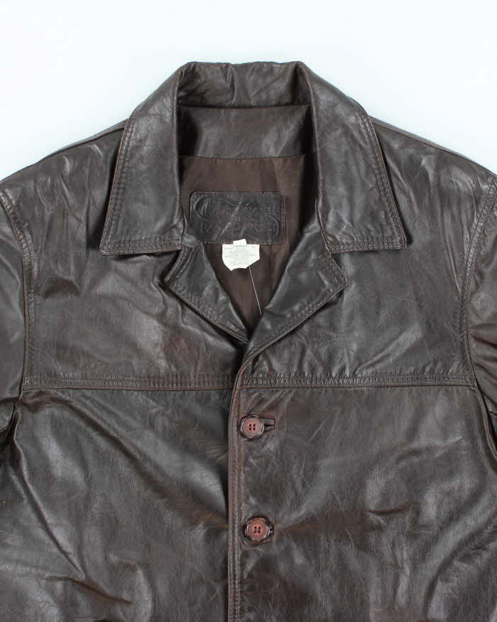 Men's Vintage 1990s The Leather Range Cognac Brown Leather Jacket - L