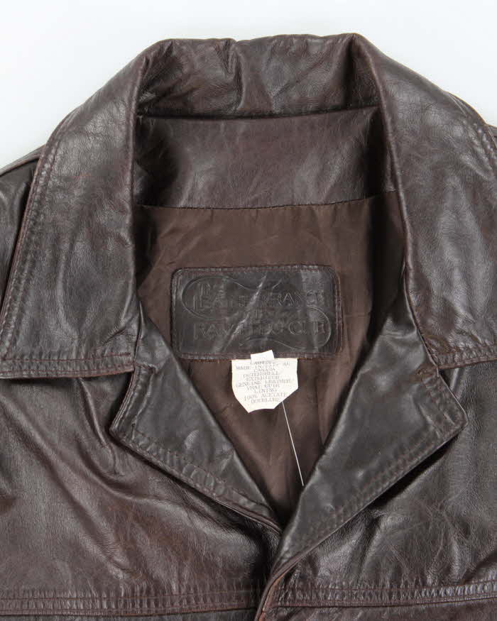 Men's Vintage 1990s The Leather Range Cognac Brown Leather Jacket - L