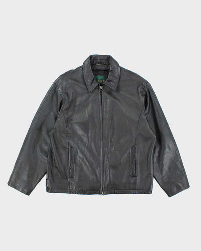 Vintage Danier Black Zip-up Leather Jacket - XL