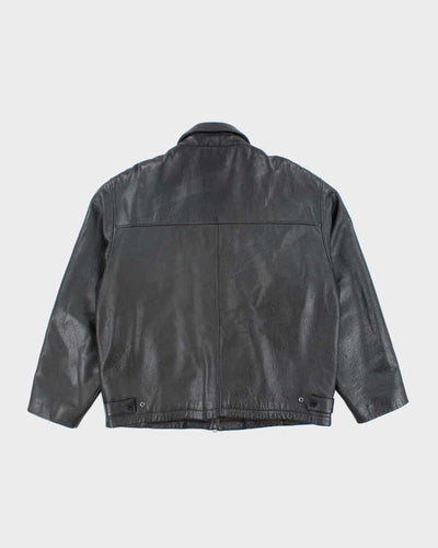 Vintage Danier Black Zip-up Leather Jacket - XL
