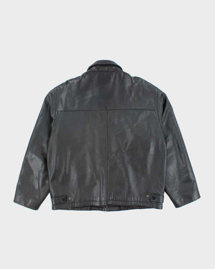 Vintage Danier Black Zip-up Leather Jacket - XL