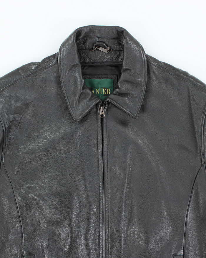 Vintage Danier Black Zip-up Leather Jacket - XL