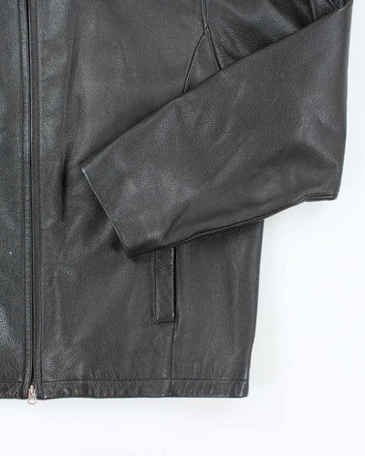 Vintage Danier Black Zip-up Leather Jacket - XL