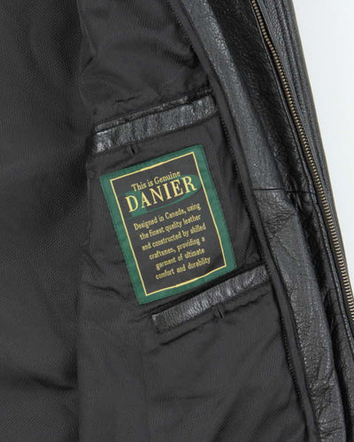 Vintage Danier Black Zip-up Leather Jacket - XL