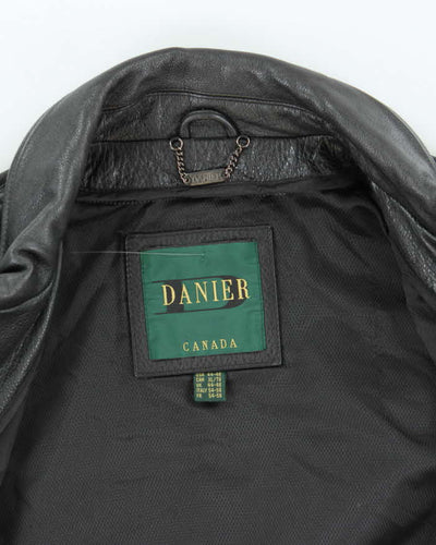 Vintage Danier Black Zip-up Leather Jacket - XL