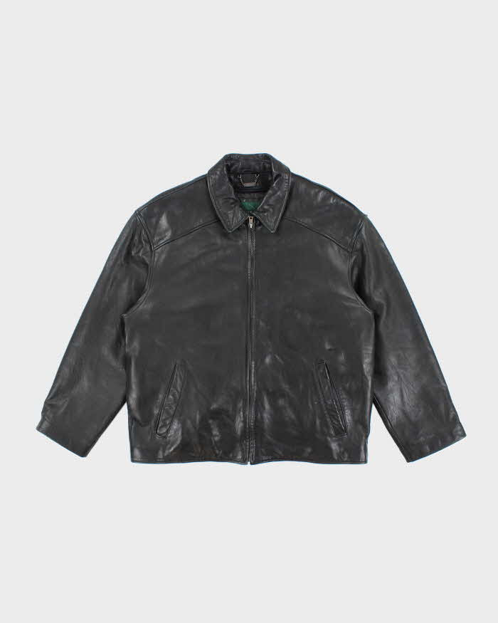 Vintage Danier Black Zip-up Leather Jacket - M