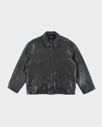 Vintage Danier Black Zip-up Leather Jacket - M