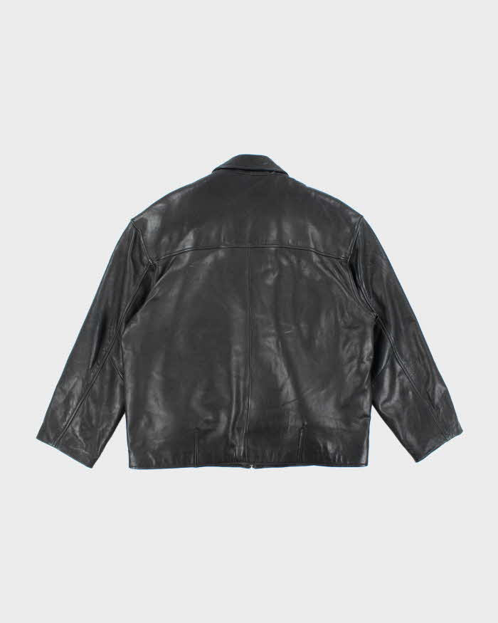 Vintage Danier Black Zip-up Leather Jacket - M